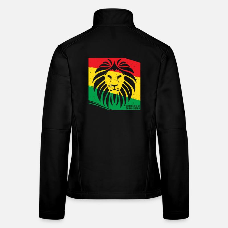 Löwe im Rasta Stil Frauen Softshelljacke