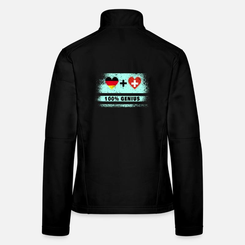 Deutschland und Schweiz 100% genial / Geschenk Frauen Softshelljacke