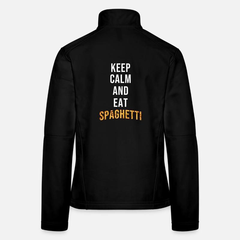 Restez calme Mangez des spaghettis Veste en tissu softshell Femme