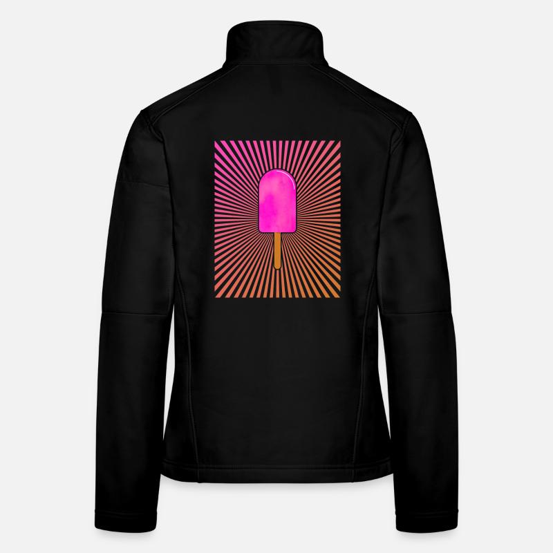 popsicle ice cream Eis glace helado ijs is lody - Women's Softshell Jacket - black