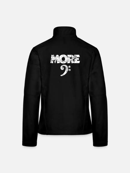 More Bass Vintage White - Frauen Softshelljacke - Schwarz - Hinten