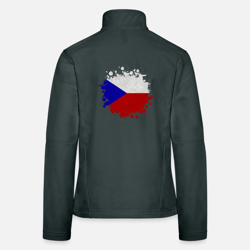 Tschechien Klecks / Geschenk Prag Flagge Frauen Softshelljacke