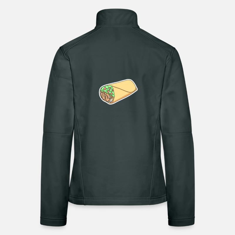 Taco Wrap Sticker Design Women's Softshell Jacket