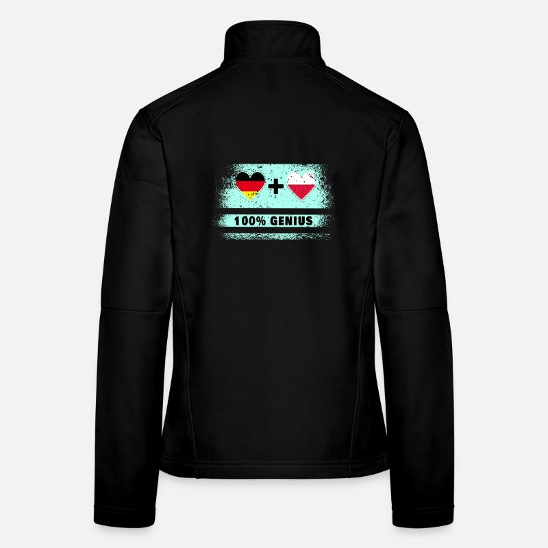 Deutschland und Polen 100% Genial / Geschenk Frauen Softshelljacke