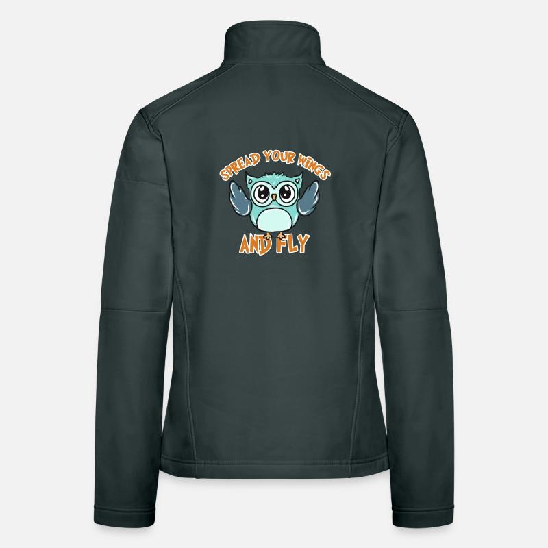hibou Veste en tissu softshell Femme
