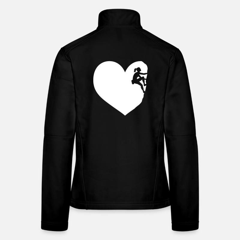 J'adore grimper dans le coeur d'un rocher d'alpinisme Veste en tissu softshell Femme