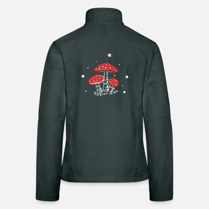 Mushroom mushrooms toadstools Amanita Women's Softshell Jacket