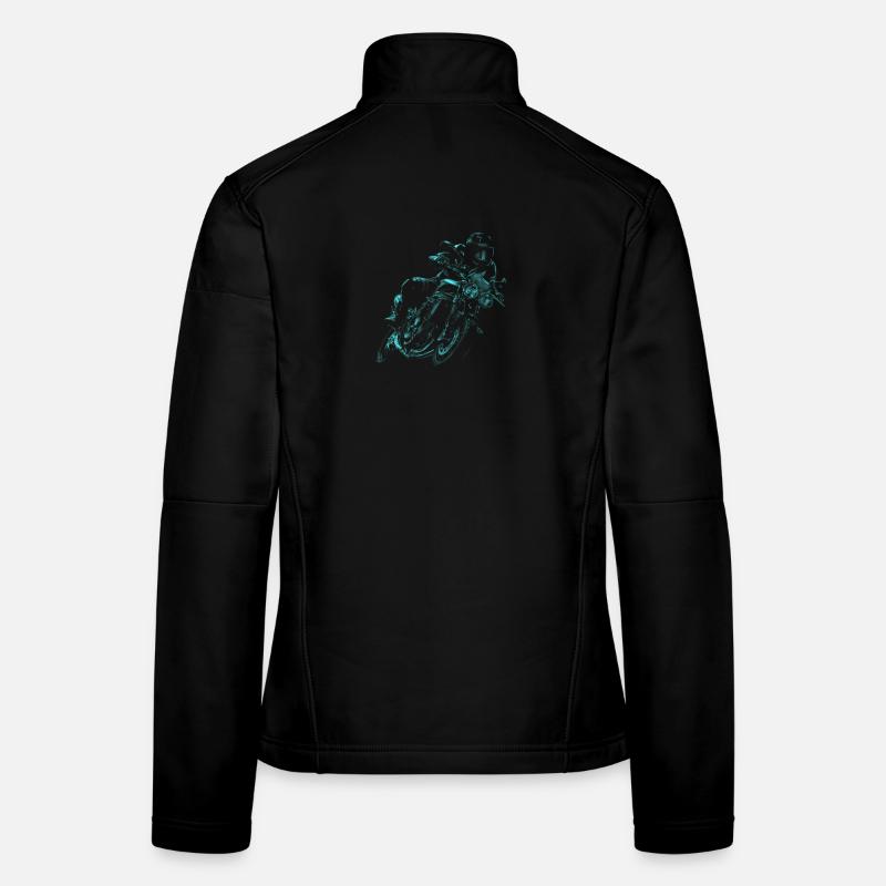 motorrad - Frauen Softshelljacke - Schwarz
