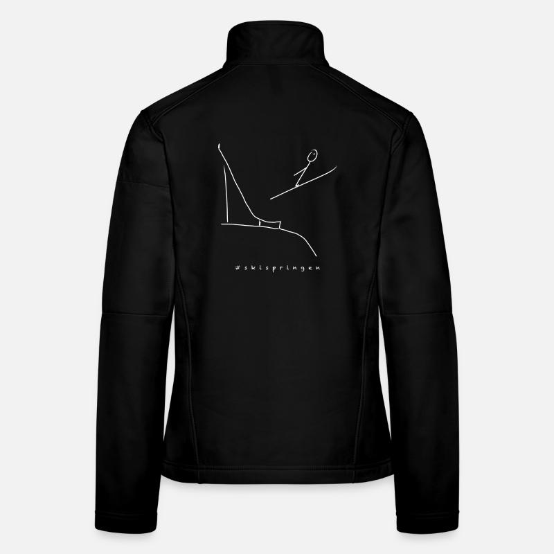 skispringen - Frauen Softshelljacke - Schwarz