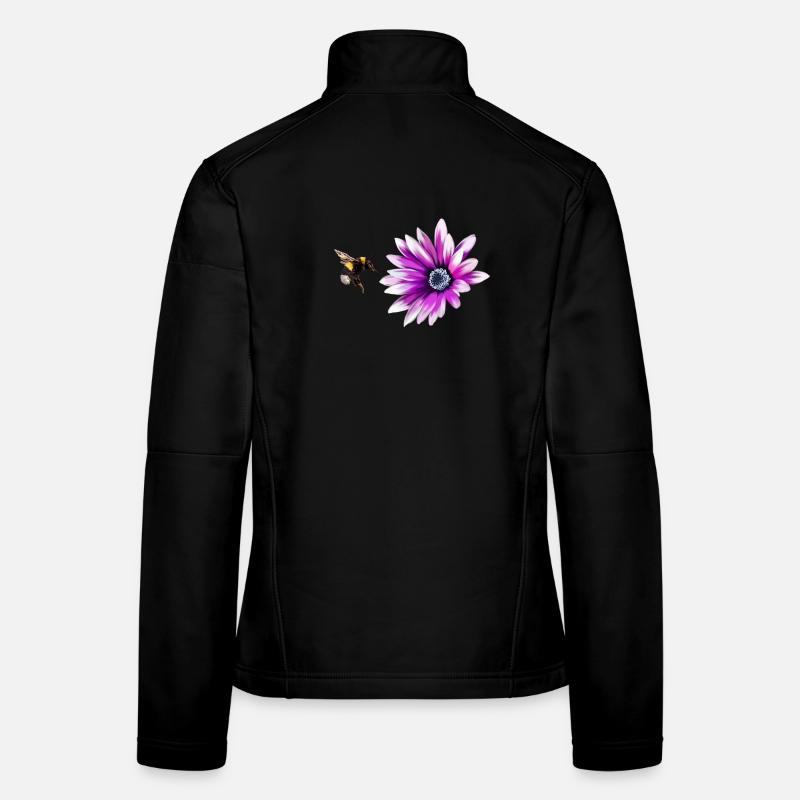 Blume und Hummel - Frauen Softshelljacke - Schwarz