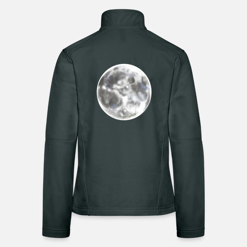 Full moon moon night Women's Softshell Jacket