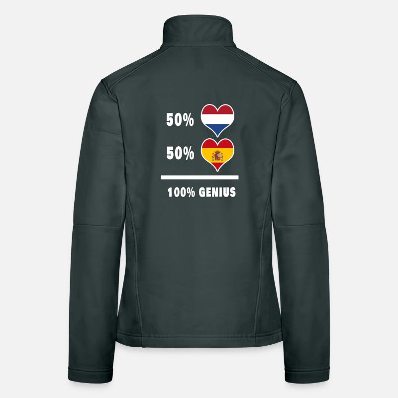 Pays-Bas et Espagne 100% Genial Veste en tissu softshell Femme