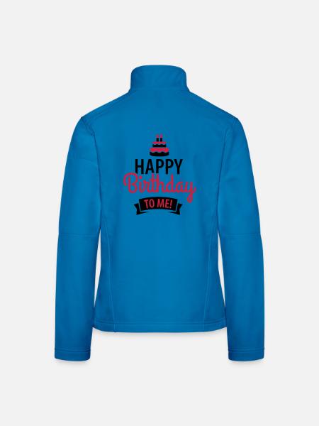 Happy birthday to me! - Veste en tissu softshell Femme - noir - Dos