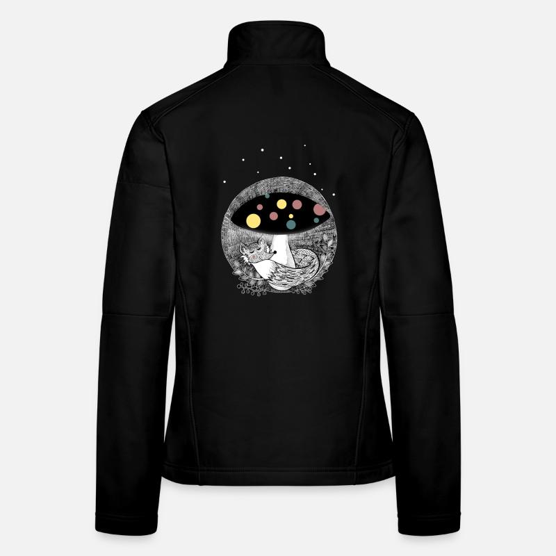 Illustration de renard mignon Veste en tissu softshell Femme