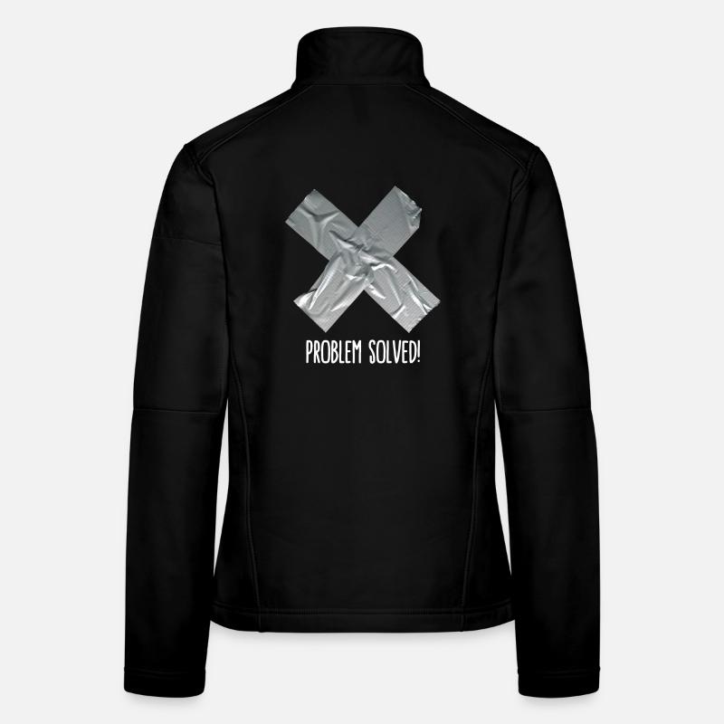 Problem solved (place on black item) - Frauen Softshelljacke - Schwarz