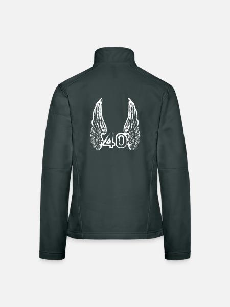 Birthday 40 years - Women's Softshell Jacket - black - Back