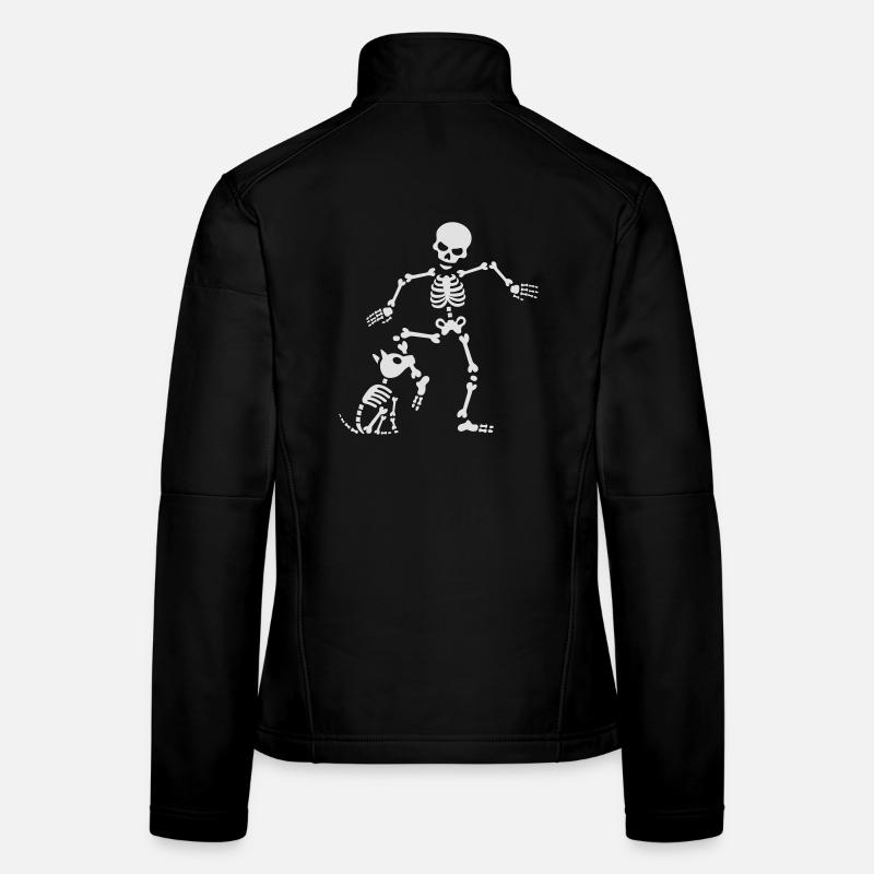 Dog like bones skeleton Veste en tissu softshell Femme