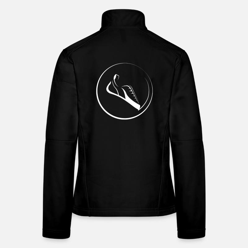 Illustration d’icône de bloc de logo de chaussure d’escalade Veste en tissu softshell Femme