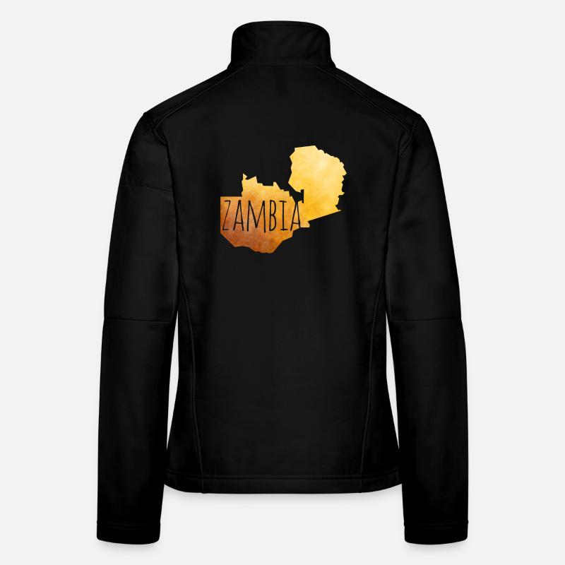 Zambia - Frauen Softshelljacke - Schwarz