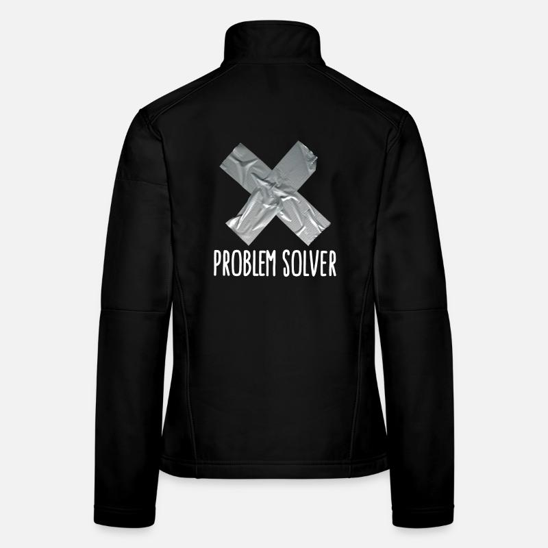 Problem solver funny Duct tape husband father Women's Softshell Jacket