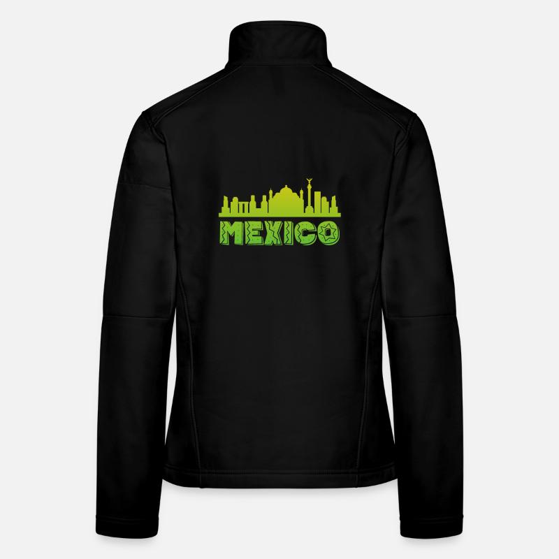 Mexiko Skyline Illustration - Frauen Softshelljacke - Schwarz