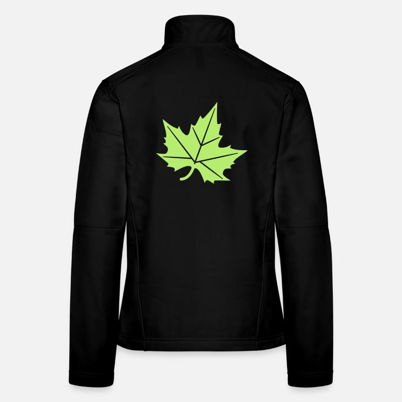 Platane Blatt Design Frauen Softshelljacke