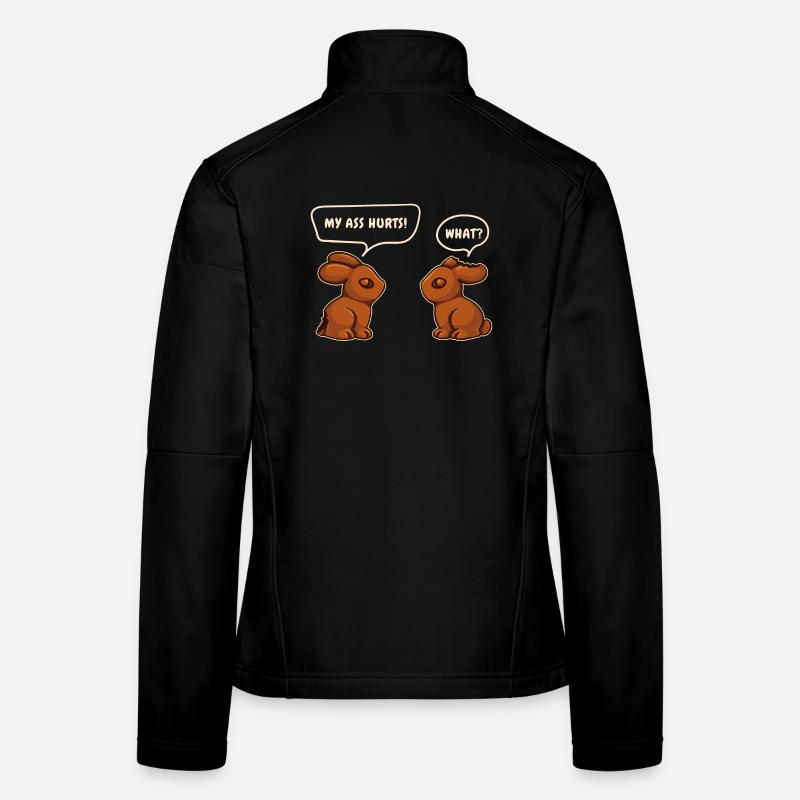Chocolate Bunny Chocolate Easter Bunny Funny Saying Women's Softshell Jacket