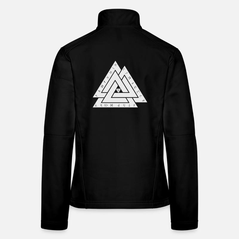 Valknut Wikinger Symbol Frauen Softshelljacke