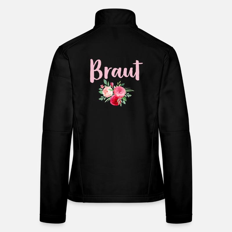 Braut Rosen romantisch Junggesellinnenabschied Frauen Softshelljacke