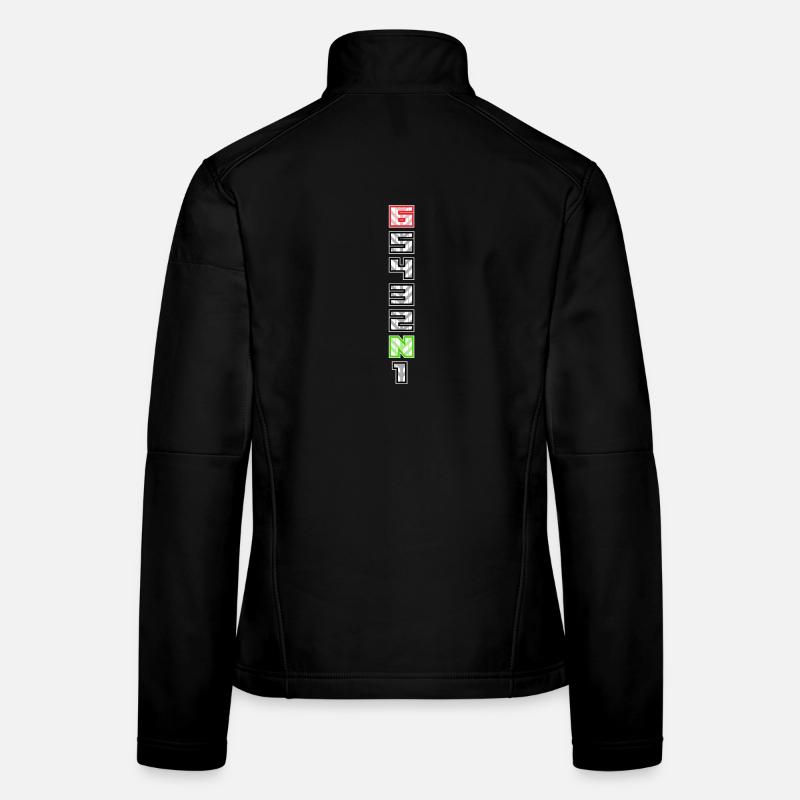 Gear shift transmission motorcycle motorbikes biker Women's Softshell Jacket