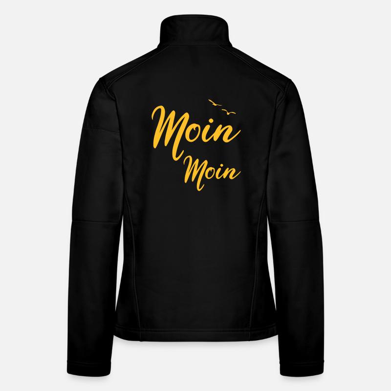 Moin Moin - Spruch Design Geschenk Frauen Softshelljacke