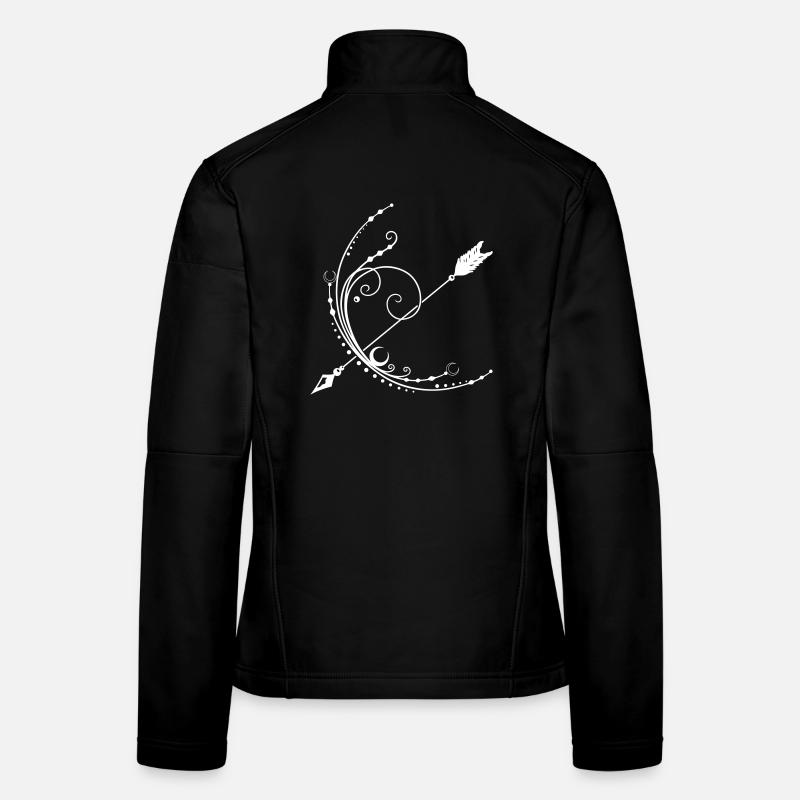 Pfeil und Bogen Mond Halbmond Frauen Softshelljacke