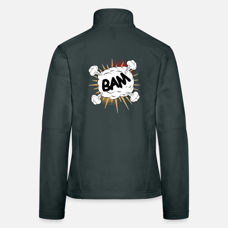 Bam comic fight cloud for your own texts & motifs Women's Softshell Jacket