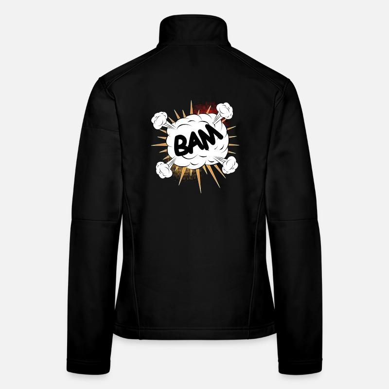 Bam Comic Kampf Wolke für eigene Texte & Motive Frauen Softshelljacke