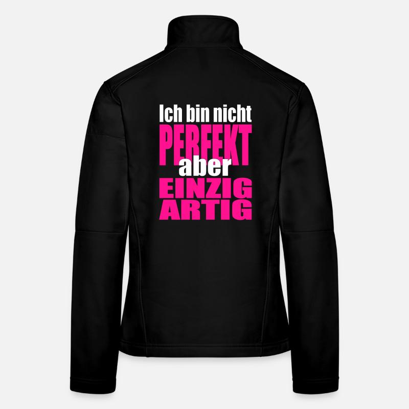 Nicht perfekt, einzigartig in Pink Frauen Softshelljacke
