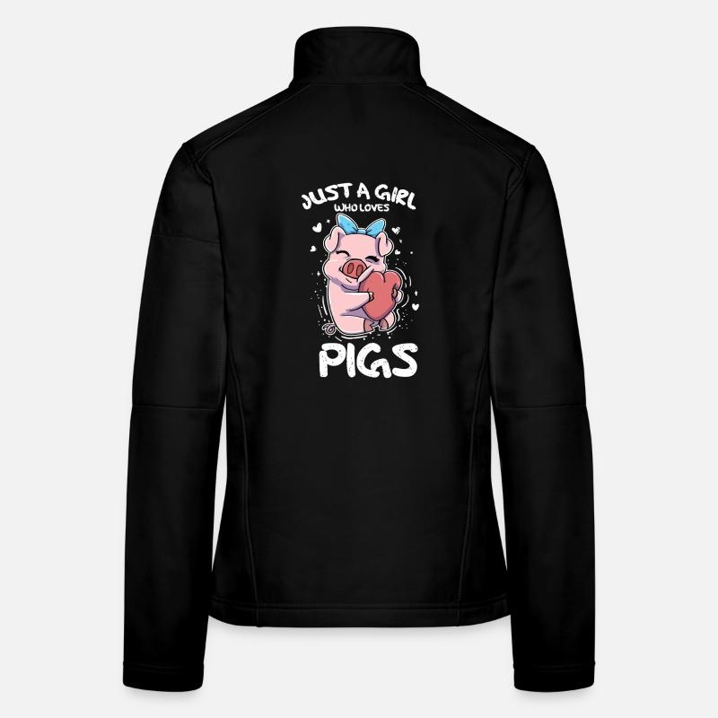 Schweinchen Schwein Frauen Softshelljacke