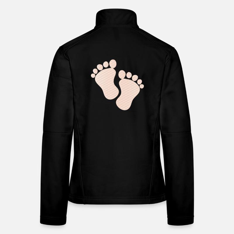 cute baby footprints Women's Softshell Jacket