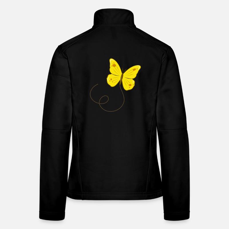 Papillon papillon citron dansant dans les airs Veste en tissu softshell Femme