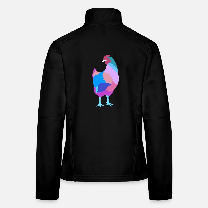 Poule poulet Veste en tissu softshell Femme