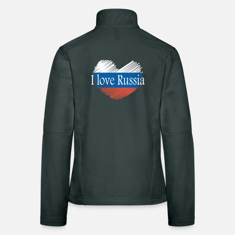 J'aime la russie Veste en tissu softshell Femme
