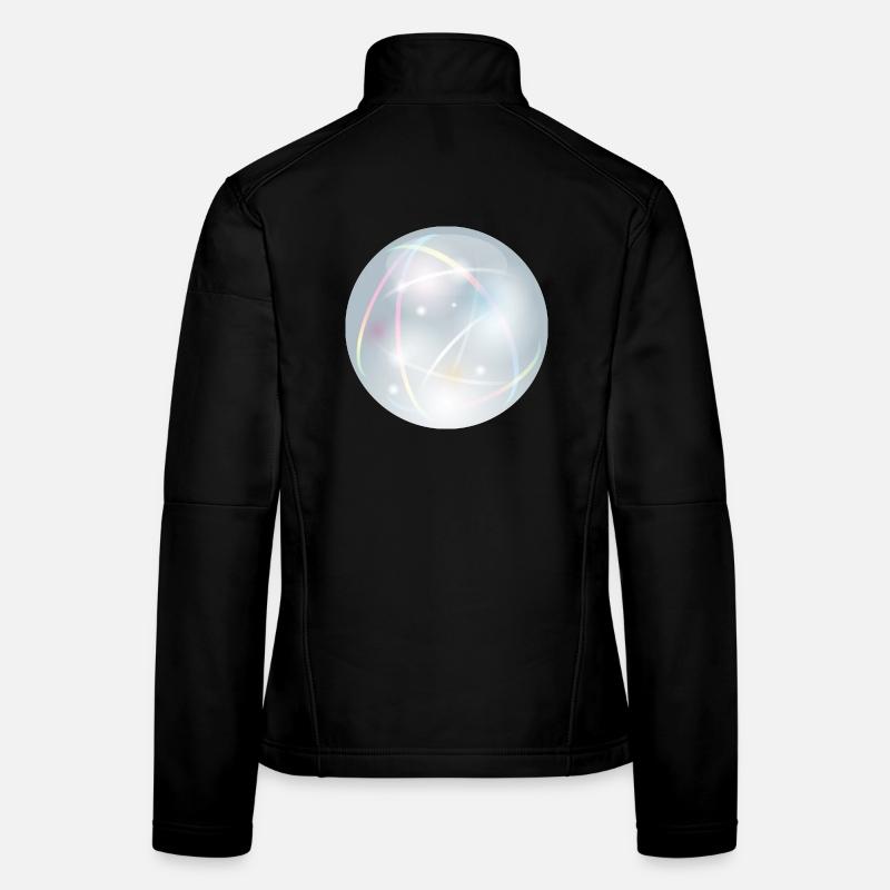 Crystal ball with delicate light reflections in pastel Women's Softshell Jacket