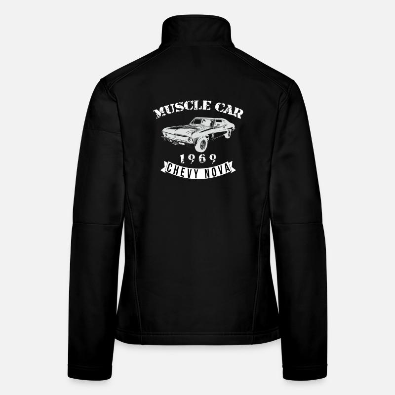 Conception vintage de Chevelle Muscle Car Veste en tissu softshell Femme