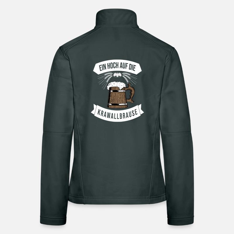 Kraftvolles Biergarten-Design mit Spruch Frauen Softshelljacke