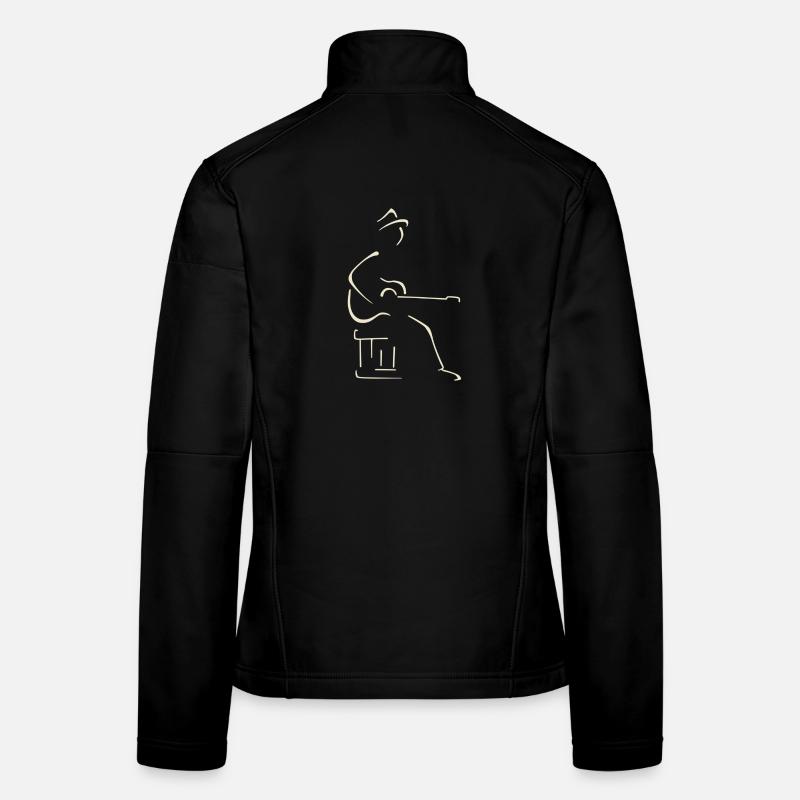 Blues guitarist - Women's Softshell Jacket - black
