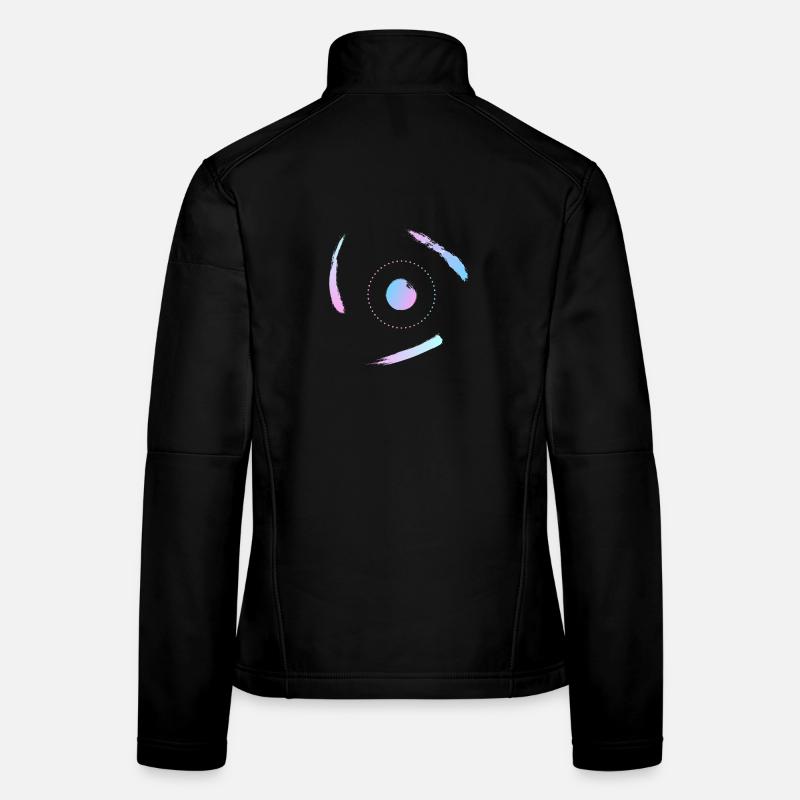 Elektronen umkreisen das Atom Frauen Softshelljacke