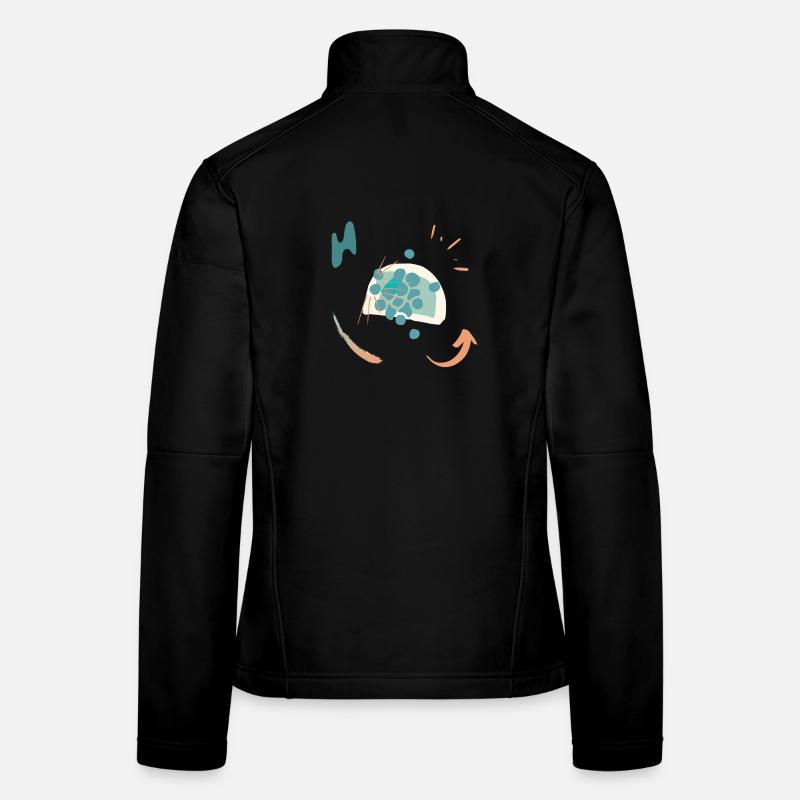 Lässiges Design mit Farbverlauf - Frauen Softshelljacke - Schwarz