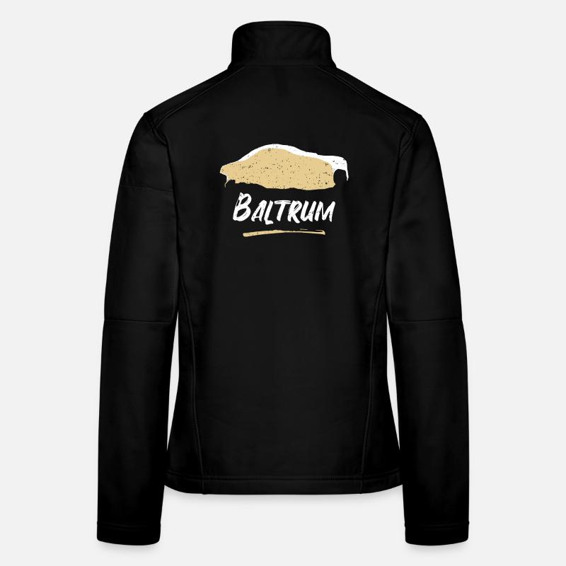 Baltrum | Vintage retro map Women's Softshell Jacket