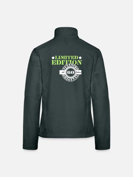 60. Geburtstag , limited Edition orginal 60 (25) - Frauen Softshelljacke - Schwarz - Hinten