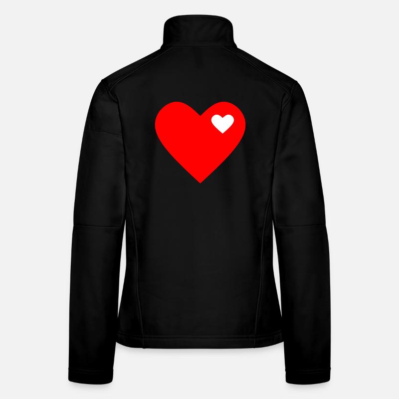 Saint-Valentin, Saint-Valentin, Saint-Valentin Veste en tissu softshell Femme