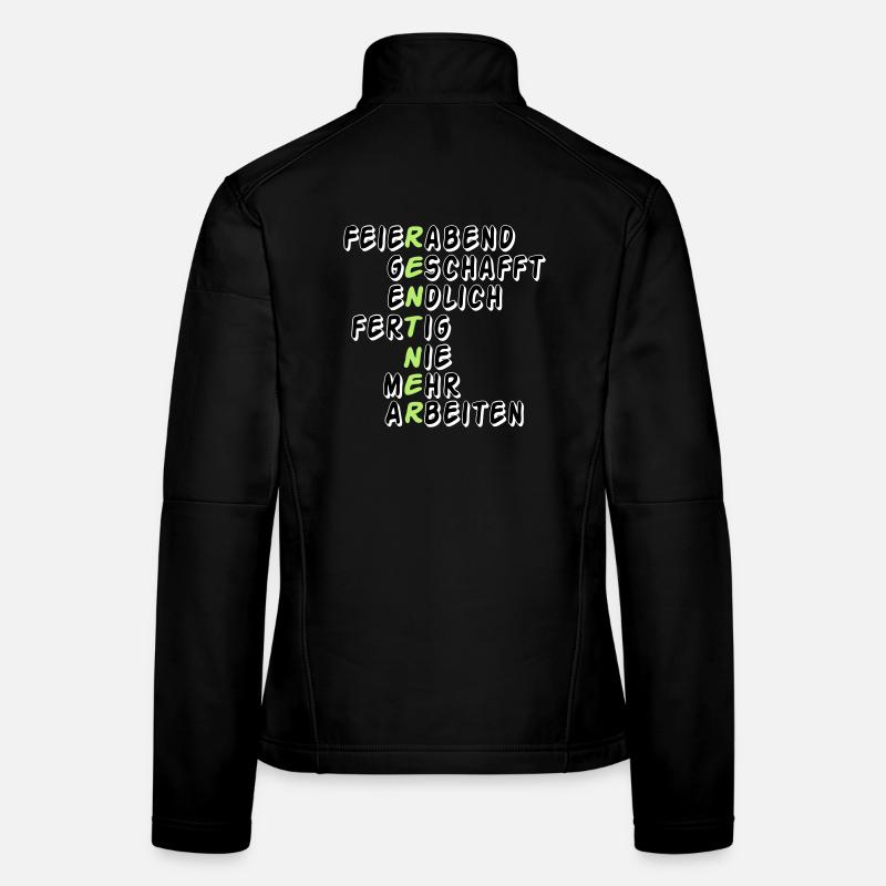 Rente Rentner Rentnerin Feierabend geschafft(25) Frauen Softshelljacke